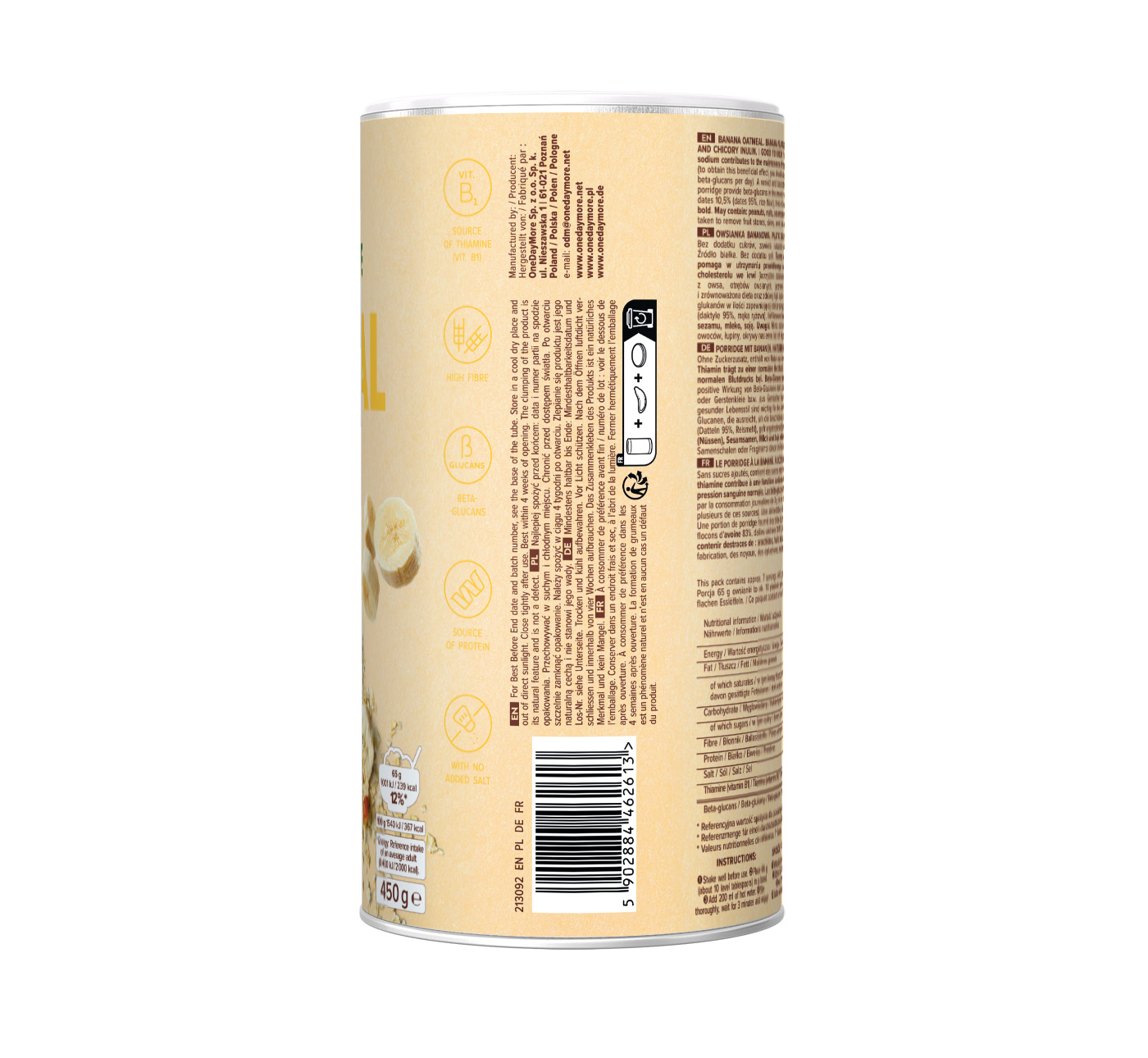 Porridge mit Bananen ohne Zucker
