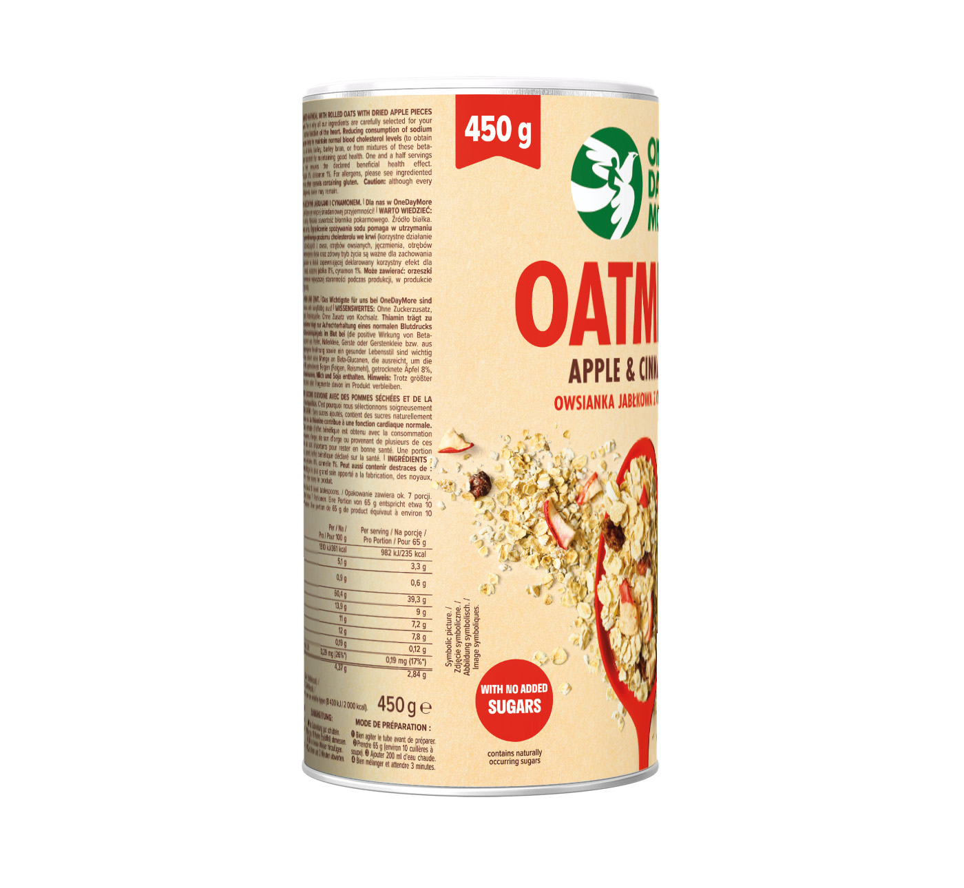 Porridge Apfel-Zimt ohne Zucker