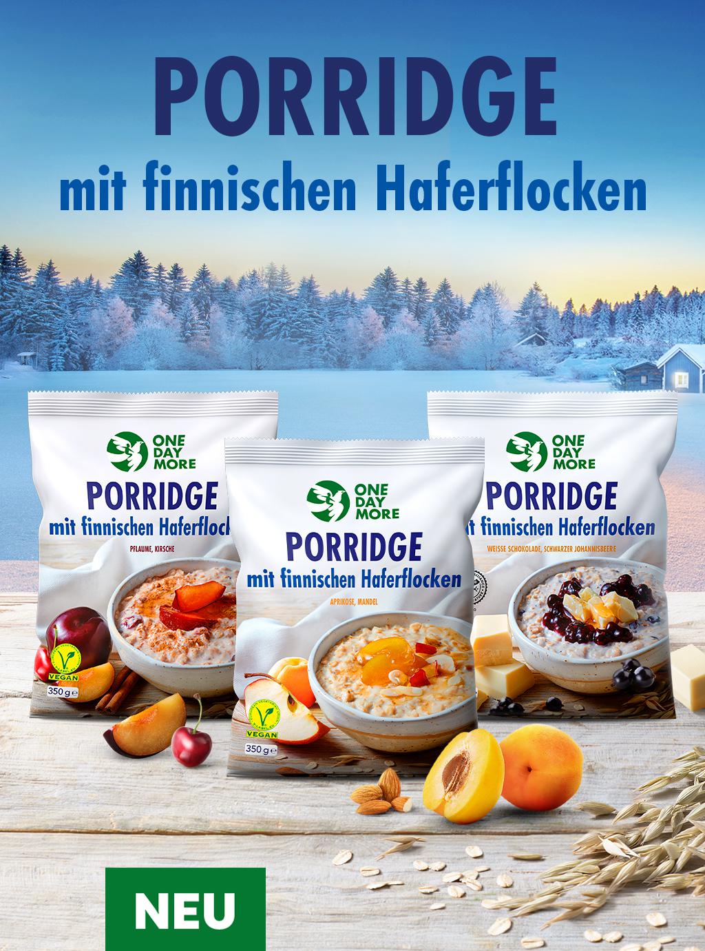 neu Porridge mit finnischen Haferflocken