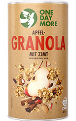 apfel granola OneDayMore in der tube
