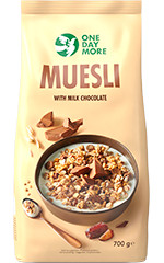 muesli milk chocolate OneDayMore in der tasche