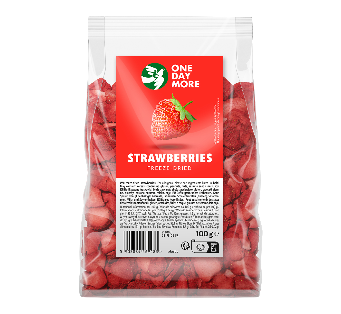 Gefriergetrocknete Erdbeeren - OneDayMore