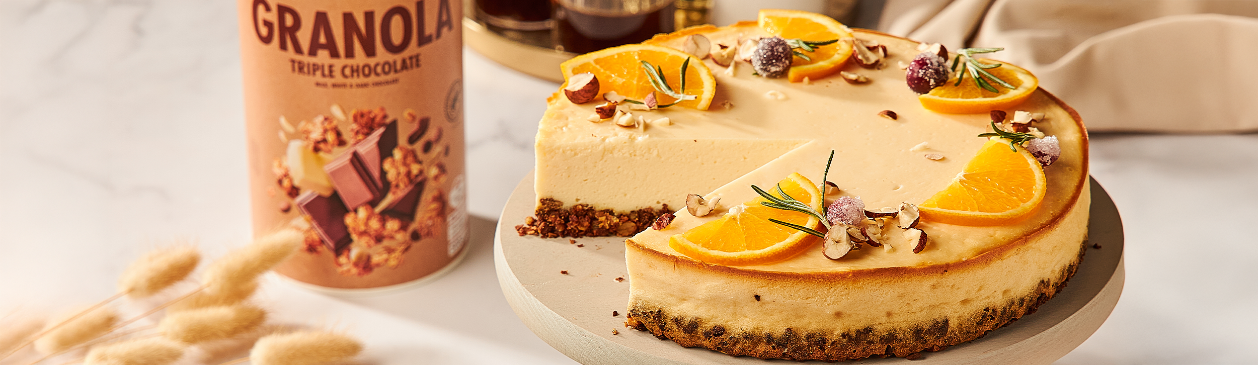 Käsekuchen mit Granola